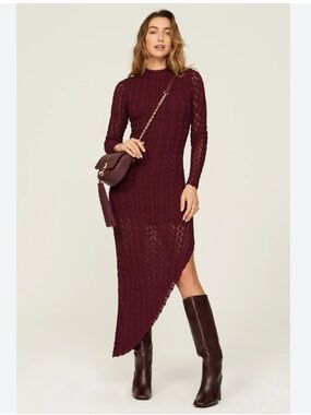 Something Navy Asymmetrical Bodycon Dress Size Medium